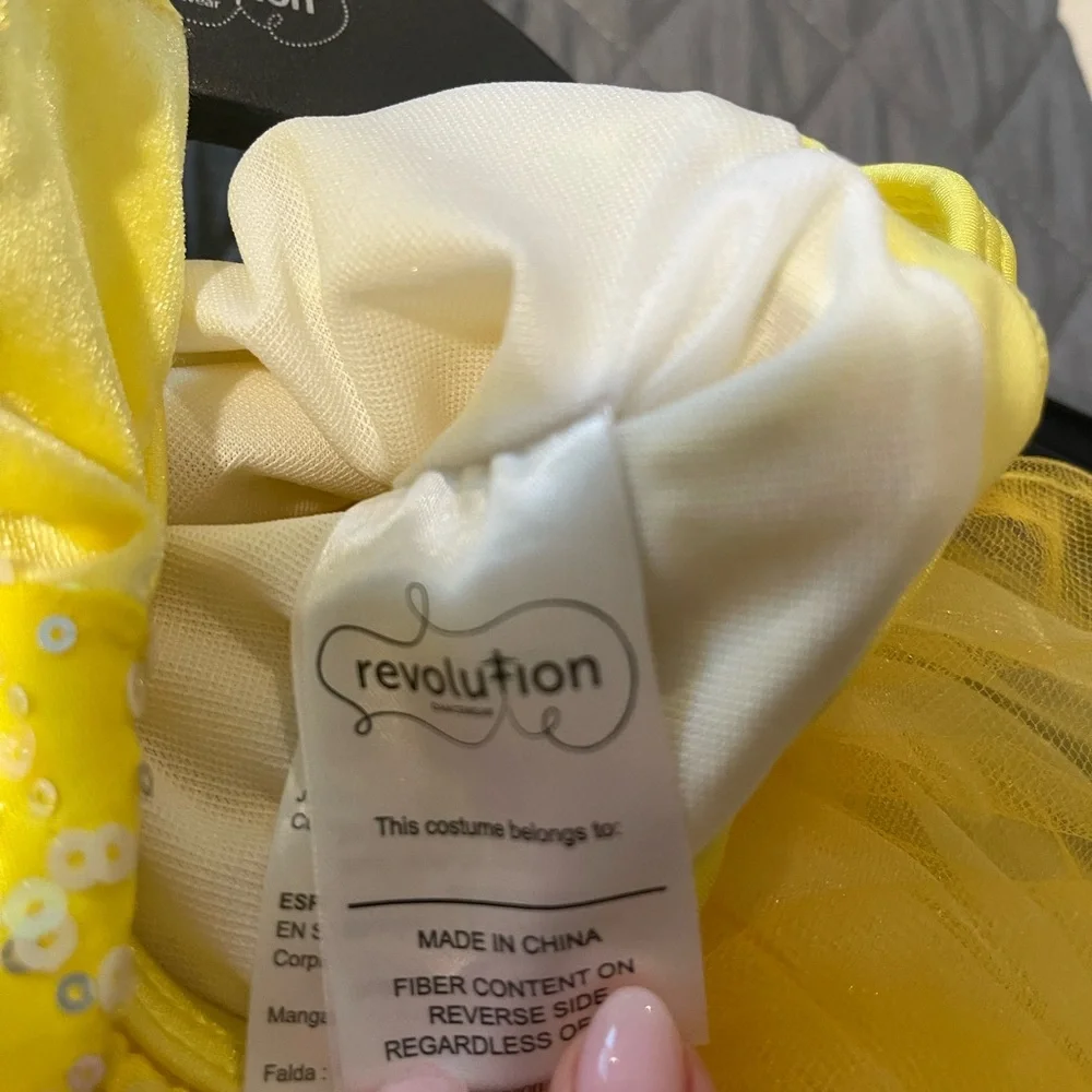 Revolution Sparkling Yellow Kids Dance Costume